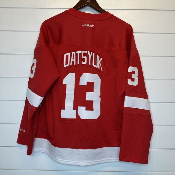 NHL Reebok Detroit Red Wings DATSYUK #13 HOCKEY Jersey Women's XL 7214W Official - Picture 6 of 8